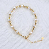 Button Pearl Bracelet 7-8mm for Women