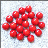 10PCS Red Coral Cabochons Coin Shapes CABS 3-10mm
