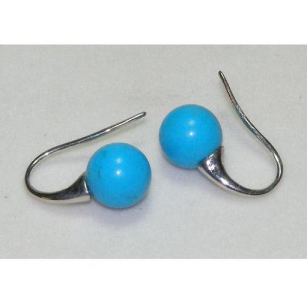 S925 Sterling Silver Turquoise Earrings, Fine Lady Gift