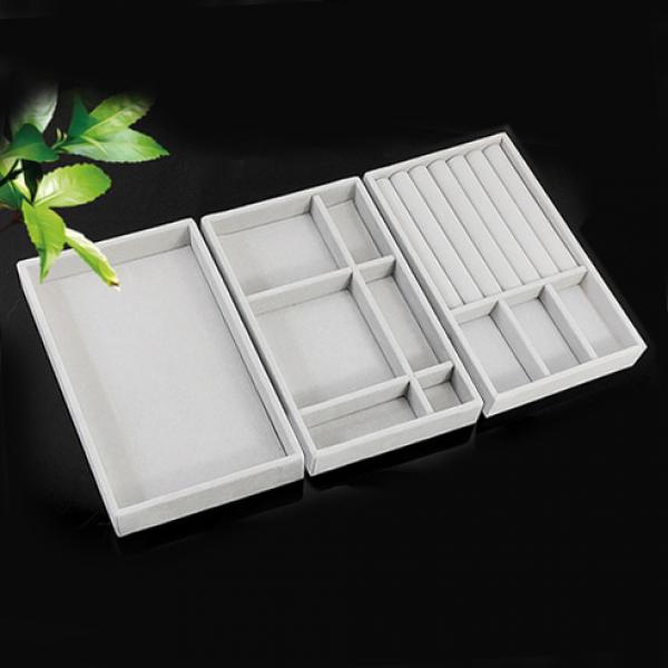 Stackable Velvet Jewelry Trays Organizer Set