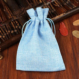 Jute Drawstring Beads Gift Bag 50pcs Burlap Bags Wedding Party Candy Packaging