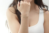 Diamond Name Bracelet/Personalized Stainless Steel Bracelet/ Paperclip Chain