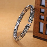 Chinese Dragon Head Silver Bracelet for Men & Women