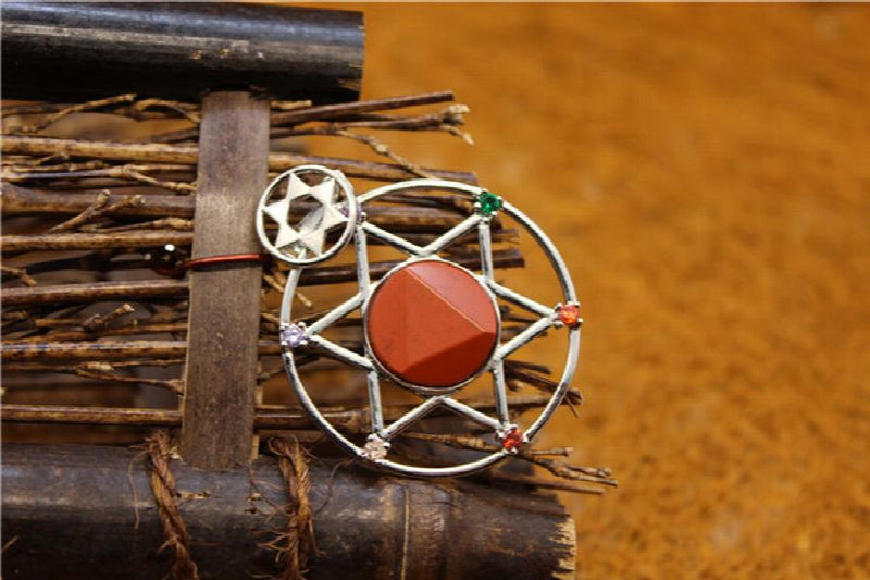6pcs Natural Stone Crystal Quartz Necklace Pendants