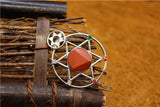 6pcs Natural Stone Crystal Quartz Necklace Pendants