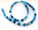 Agate 6mm Round Gemstone Beads 15'' Strand