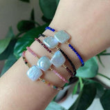 Baroque Freshwater Pearl Bracelet with Lapis Gemstone