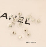 12 Pcs Silver Plated Earring Back Plastic Earnuts 11x6mm Jewelry