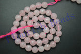 Rose Quartz Stone Round Loose Beads DIY Jewelry Necklace Making