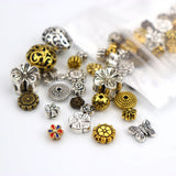 100pcs Butterfly Vintage Metal Spacer Beads for Jewelry Making