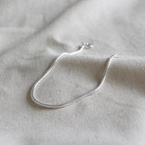 SHANICE S925 Sterling Silver Bracelet 2mm Snake Bone Chain Female Silver Chain