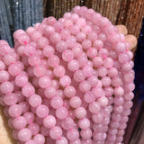 Madagascar Rose Quartzs Beads Pink Crystal Round Beads 6 8 10 mm