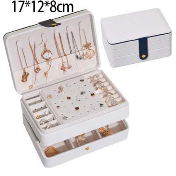 Large Capacity Jewelry Box for Necklace, Ring, and Earrings