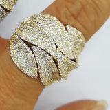 Romantic Wedding Ring CZ Crystal Pave Setting Jewelry For Women