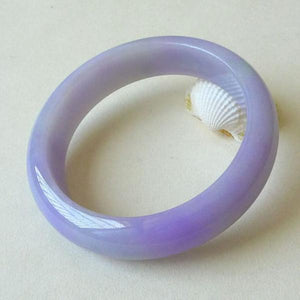 Zheru Natural Light Purple Burmese Jade Bangle Princess Gift