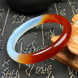 Zheru Jewelry Round Bar Agate Chalcedony Bracelet Princess Gift