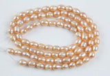 7mm Pink Rice Freshwater Pearl Loose Beads DIY Jewelry