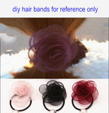 6.5cm Voile Flowers Fabric Flowers For Hair Ornaments 10 pcs/lot