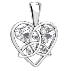 European Fine Woman Party Birthday Wedding Gift Heart Zircon Pendant