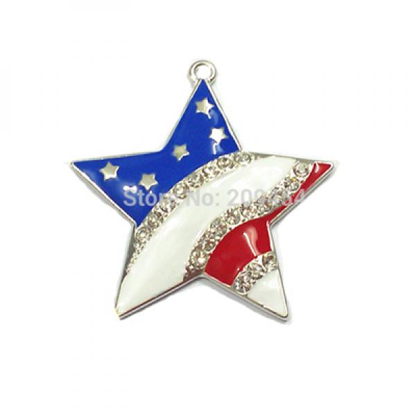 10pcs 45mm Rhinestone Star Pendants for Chunky Jewelry