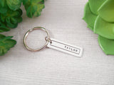Tiny Name Handmade Stainless Keychain-Personalized Nameplate Keychain