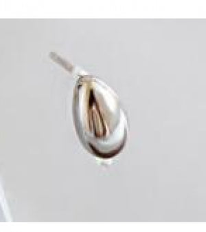 SHANICE 925 Silver Oval Drop Ear Studs Geometric Earrings