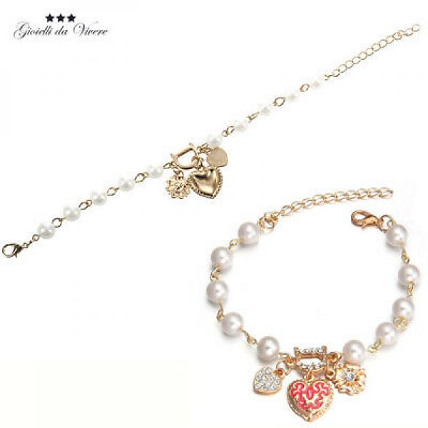 Wedding Chain Bracelet Adjustable Pearl Rhinestone Flower