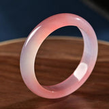 Zheru Natural Agate Chalcedony 54-64mm Bracelet for Mother Girlfriend
