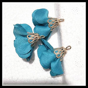 200pcs Flower Pendants for Tassel Jewelry Making Accessories 22mm