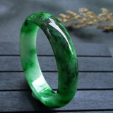 Zheru Jewelry Natural Burmese Jade Two-tone Bracelet