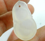Natural Stone Gourd Pendant for Jewelry Making 3Pcs