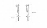 925 Silver Cross Drop Earrings for Women Girl Tassel Accessory Princess Gift