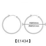 S925 Matte Texture Fungus Nail Circle Earrings Silver Jewelry