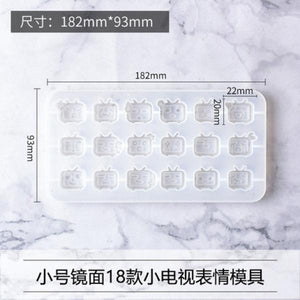 TV Pendant DIY Necklace Jewelry Mold Crystal Scale Resin Molds