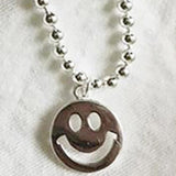 925 Silver Smile Face Beads Chain Bracelet for Women
