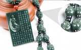 Natural Cyan Guanyin Pendant Charm Bracelet for Women Men