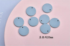 20mm Round Acrylic Charms DIY Jewelry Earrings/Pendant Lot