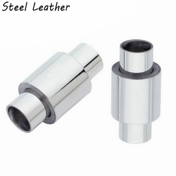 10pcs 316L Stainless Steel Magnetic Clasps Hooks Round Leather Cord Bracelet End