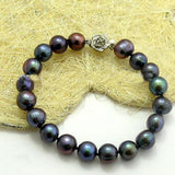 Freshwater Pearl Bracelet with Silver Flower Clasp