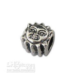 200pcs Antiqued Silver Sun Charm for Jewelry Making