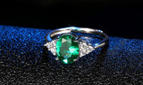 Zultanite Tanzanite Gemstone Ring 925 Silver Artificial Emerald Wedding
