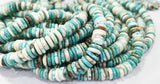 16inch Brown Turquoise Heishi Wheel 6-14mm Round Smooth Beads