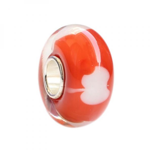 925 Sterling Silver Cartoon Rabbit Glass Charm Bead European Bracelet