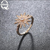 Sunflower Zirconia Micro Rings for Women