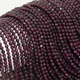 Natural Mid Spessartine Garnet / Rhodolite Garnet Faceted Round Beads 4mm