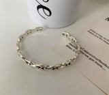 925 Silver Hip Hop Bangle Jewelry Gift For Girlfriend Birthday
