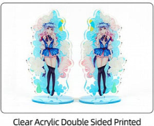 Acrylic Stand Model Plate Desk Decor Anime Figure Clear Standing Sign Key Chain