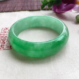 Zheru Jewelry Natural Burmese Emerald Green 54-62mm Bracelet