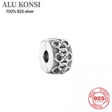 925 Sterling Silver Sparkling Clip Charm for Bracelet Making