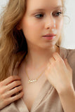 Personalized Family Name Necklace, Stainless Steel Minimalist Jewelry